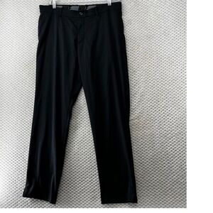 Nike Golf Pants Dri-FIT Flat Front Black Athletic Performance Outdoors 36x32